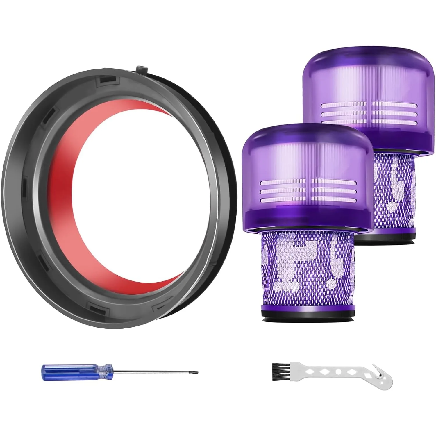 

Dust Bin Lid and Bin Post Filter Compatible with Dyson V11 V15 Vacuum Cleaner Replacement with Sealing Ring Parts