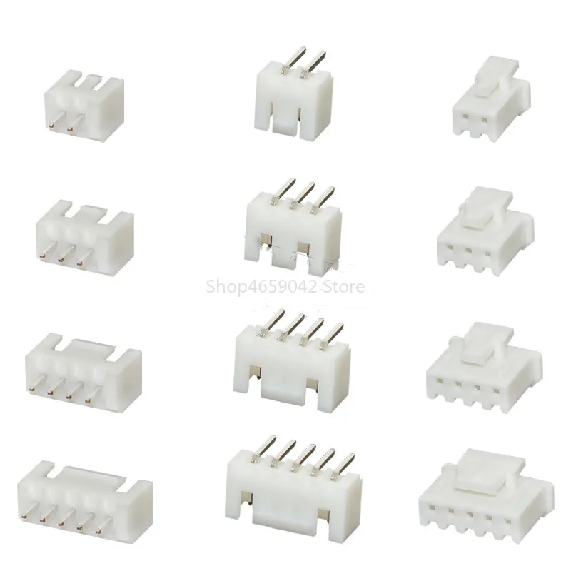 10sets XHB2.54 Connector with Lock 2.54mm 2-10P XHB Straight Pin Curved Pin + Housing + Terminal for PCB Car Automotive