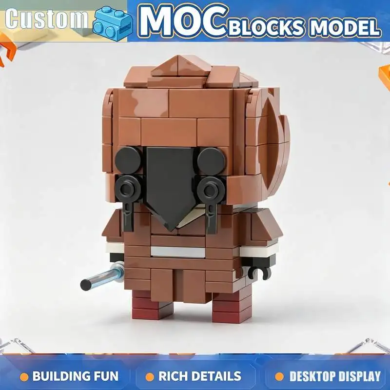 113PCS MOC Cute Blocky Space Warrior Figure Model Building Blocks DIY Assembly Creative Educational Toy Collection Display Gift