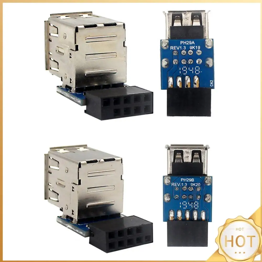 Connector Compatibility Female Adapter USB2.0 9Pin/10P Computer Motherboard Header Adapter Desktop Motherboard Accessories