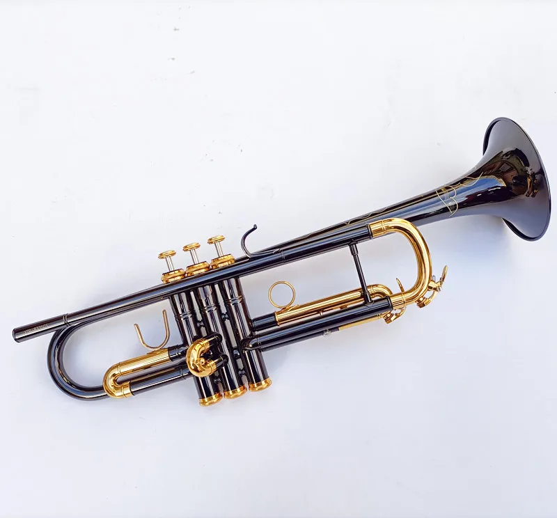 Japan quality XENO8335 Trumpet B Black nickel gold  profesyonel trompet müzik aletleri ile deri kılıf