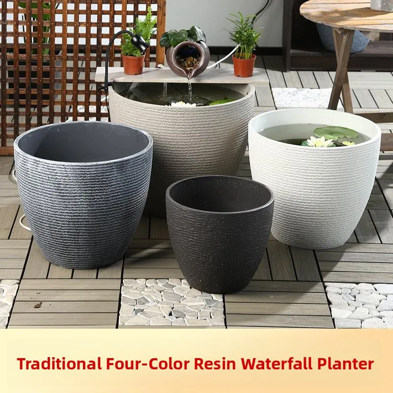 

Традиционный большой цветочный горшок для водных растений (лотоса) для сада, декор для дома