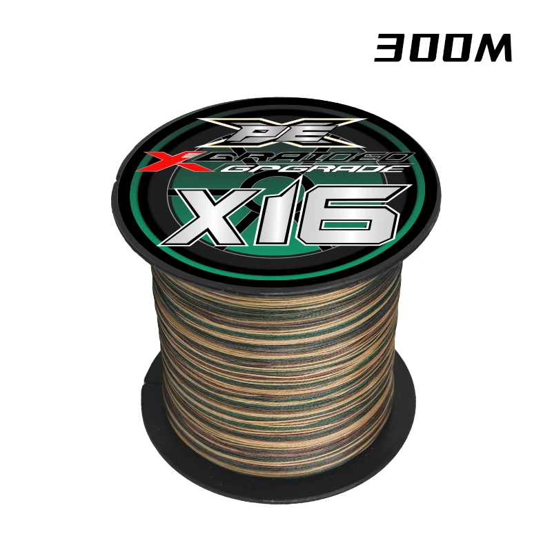 YGKX Angelschnüre, X16 Stränge, geflochtene PE-Schnur, 300/500 m, Japan, glatte Multifilament-Schnur, Karpfen-Fliegenfischen-Draht, stark, 16-fach gewebt