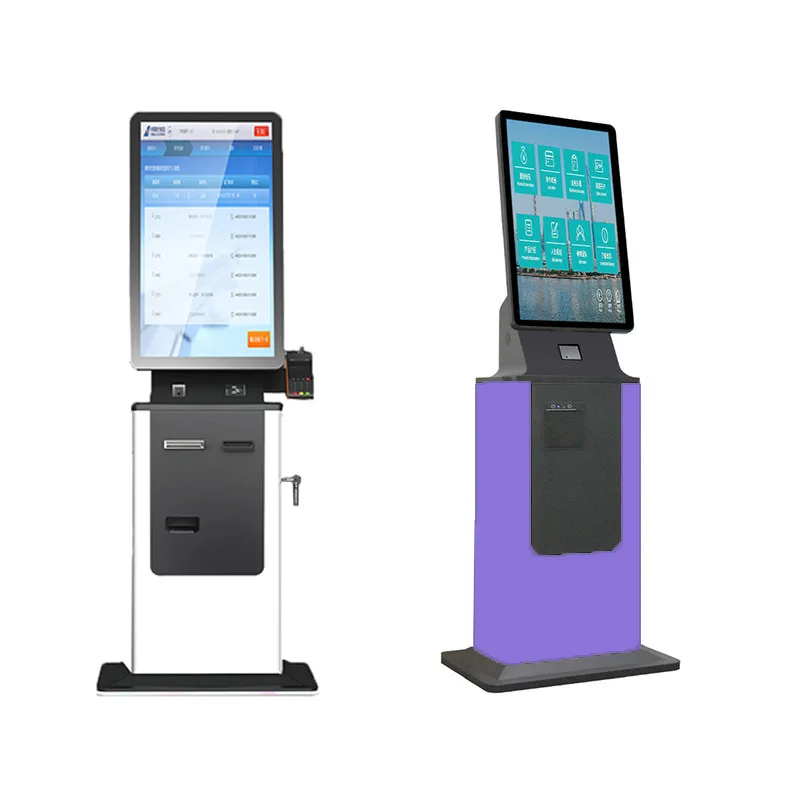 r Kiosk Hotel Check in Card Dispenser Kiosk Machine Self Service A4 Document Printing Kiosk Cash Acceptor Payment Cash Dispense