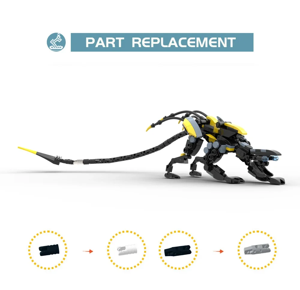 MOC Horizoneds Stalker Machine modèle blocs de construction Zeros-dawn personnages de jeu briques à monter soi-même jouet pour enfants anniversaire cadeau de noël