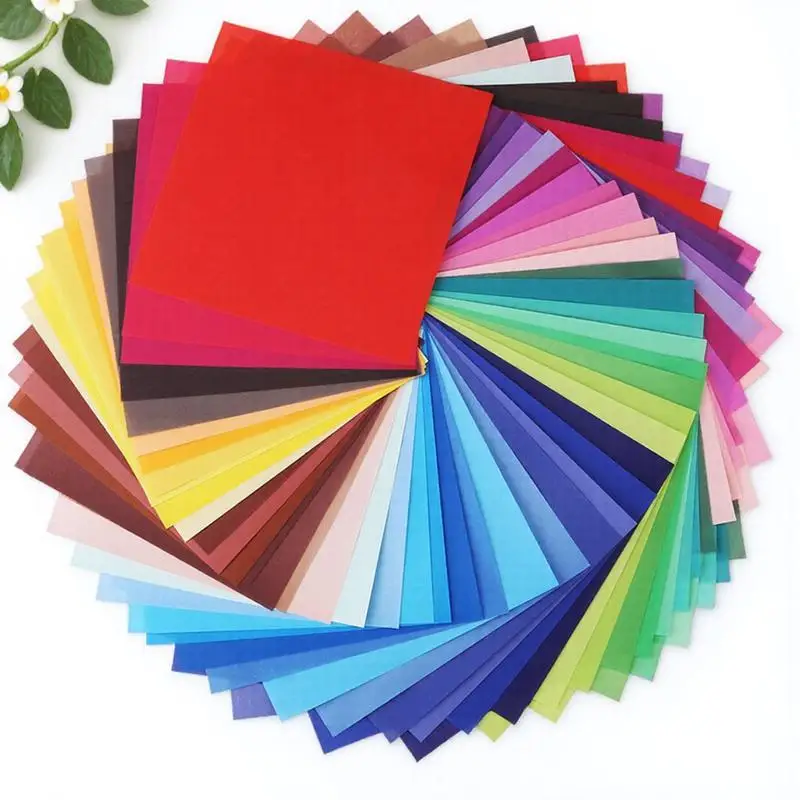 Colorful Origami Paper 15X15Cm Single Sided Sheets For Crafts Art Projects Folding Papers Handicraft Supplies
