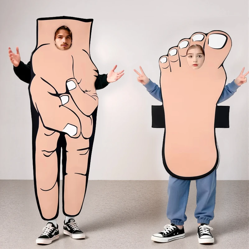 Lustig Giant Hand Foot Costume for Adult Enfant Stage Performance Theme Party Family Matching Novelty Cosplay Cartoon Suits