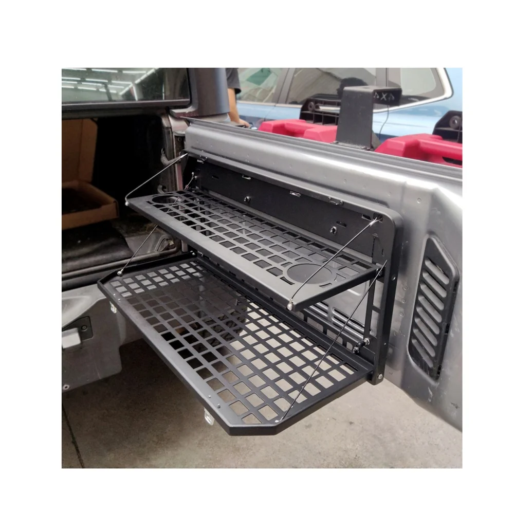 

Черный стальной двухслойный складной верстак на задней двери для Jeep Wrangler JK JL 2007+ JL1318customcustom