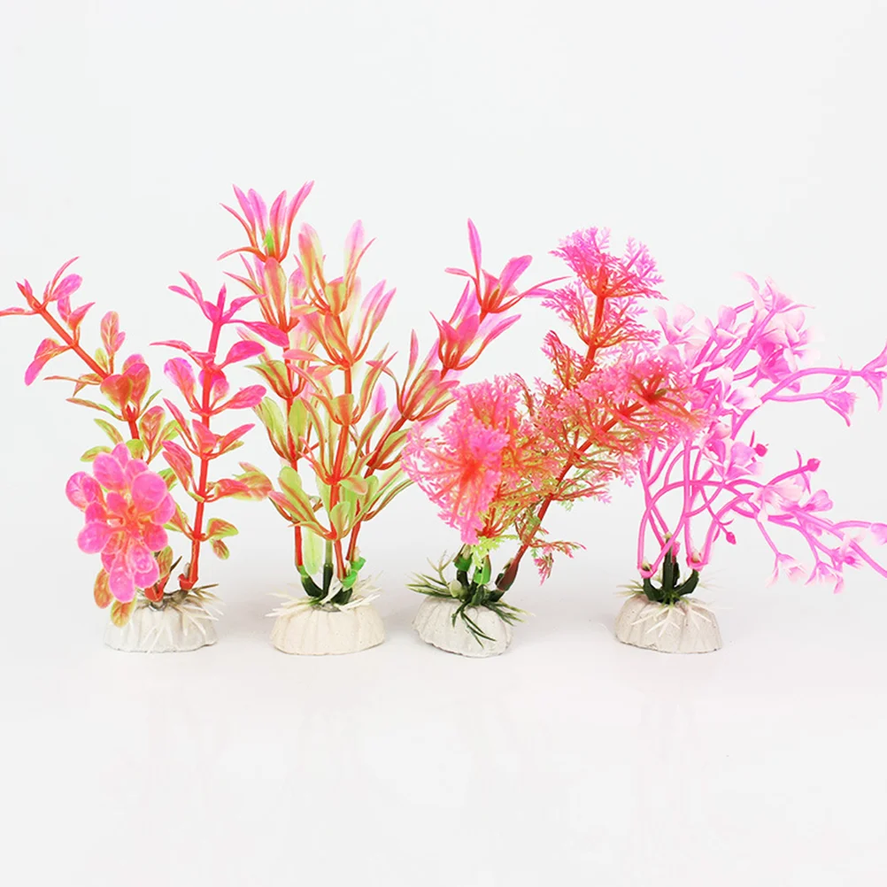 16 Pcs Aquarium Artificial Plant Fish Tank Grass Decoration Fake Aquatic Plants Water Ornament