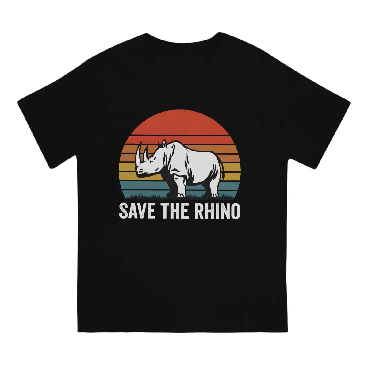 Men Bandwagon T Shirt Rhino Cotton Tops Cool Short Sleeve Round Collar Tee Shirt Birthday Gift T-Shirt