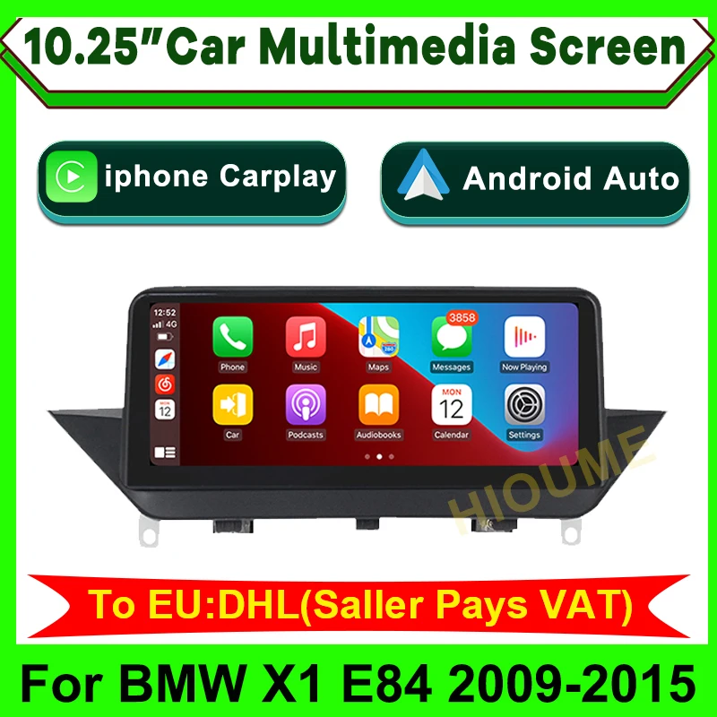 10.25 Inch Head Unit Car Multimedia Wireless Apple CarPlay Android Auto For BMW X1 E84 2009 - 2015 IDrive CIC system