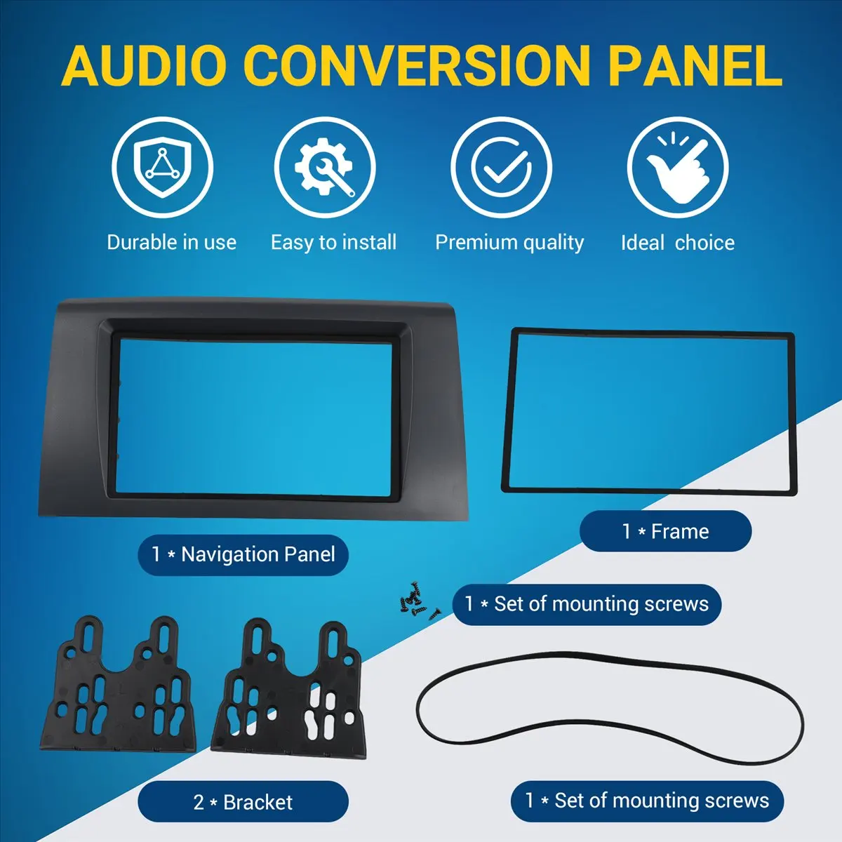 #46S for Suzuki Swift 2005-2010 2 Din Audio DVD Navigation Panel Frame,Audio Panel For Swift,(ABS)