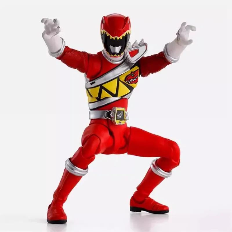 Bandai-Sentai Kyoryuger Figura Anime, original S.H.Figuarts Zyuden, Action Figure Vermelho Kyoryu, brinquedos de coleção, prenda para criança