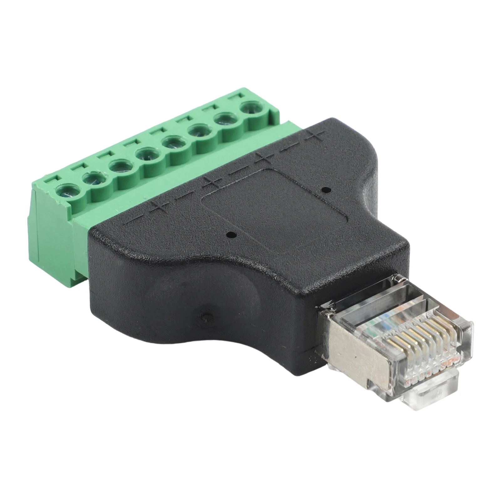 For RJ45 Video Connections Network Signal Adapter 8-Pin Connector Networking Setup Green Adapter Stable Signal Transmission