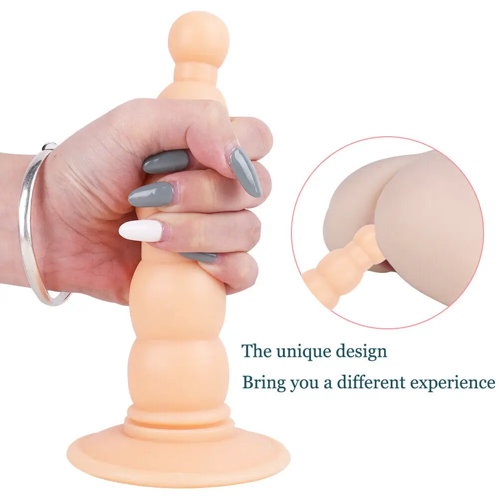 Anal Sex Toys Pull Beads Anal Dilator Soft Anal Plug Dildos with Suction Cup Stimulation Vagina Pagoda Vagina Anal Plug Sex Shop