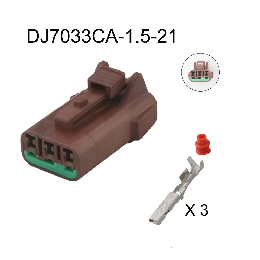 1-20SET DJ7033CA-1.5-11/21 auto Waterproof connector cable 3 pin automotive Plug famale male socket Includes terminal seal