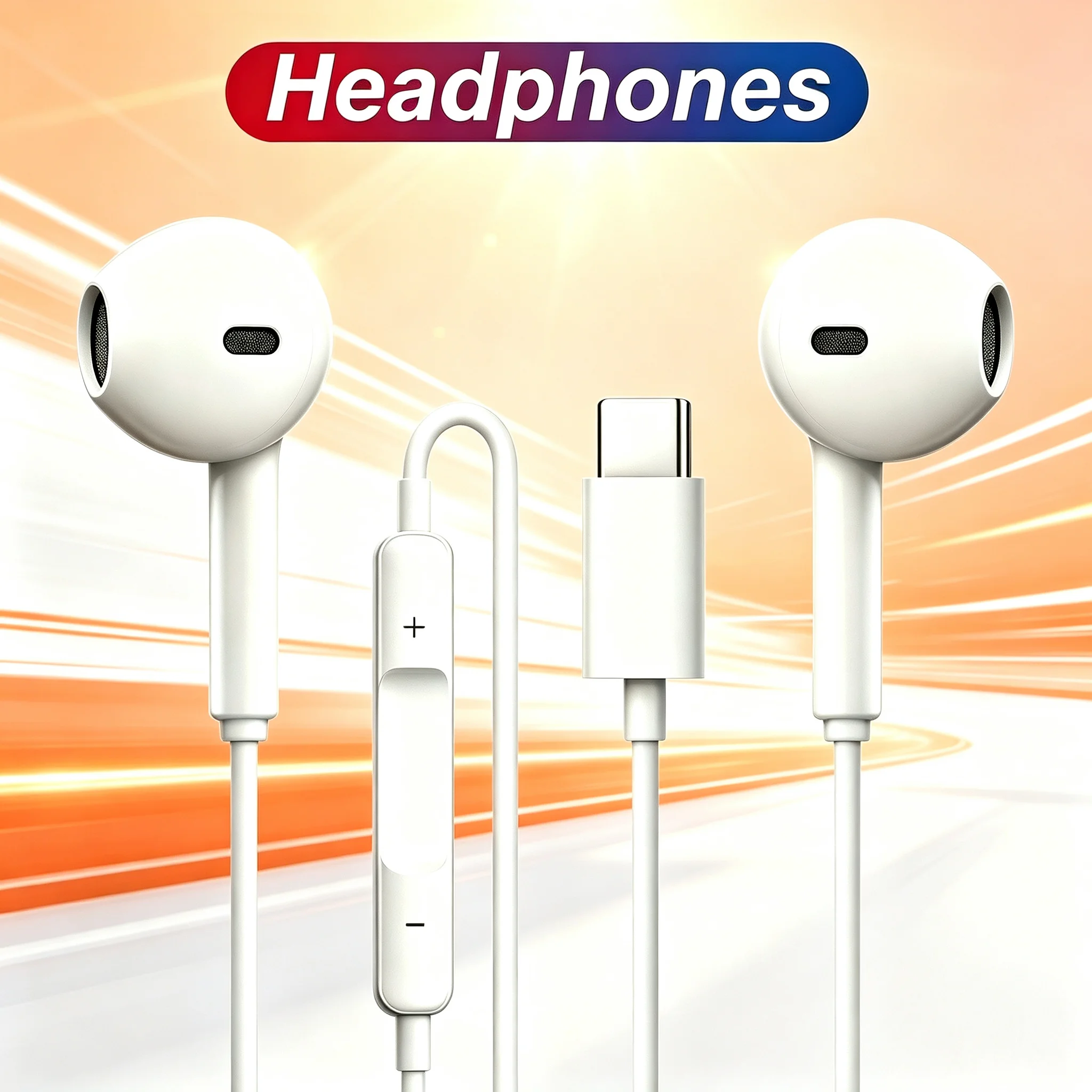 TypeC Wired Headphone Suitable For IPhone15 16 Earbuds Xiaomi 17 15 14 13 12 3.5MM AUX Redmi K40 Huawei Samsung Laptop With Mic