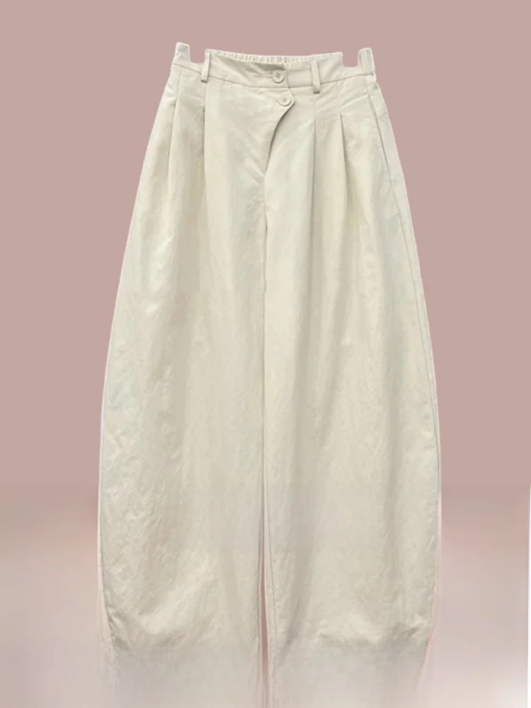 

Женские повседневные брюки с высокой талией и широкими штанинами, прямого кроя, свободные, удобные, с высокой эластичностью, без бирки, в европейском стиле, карго