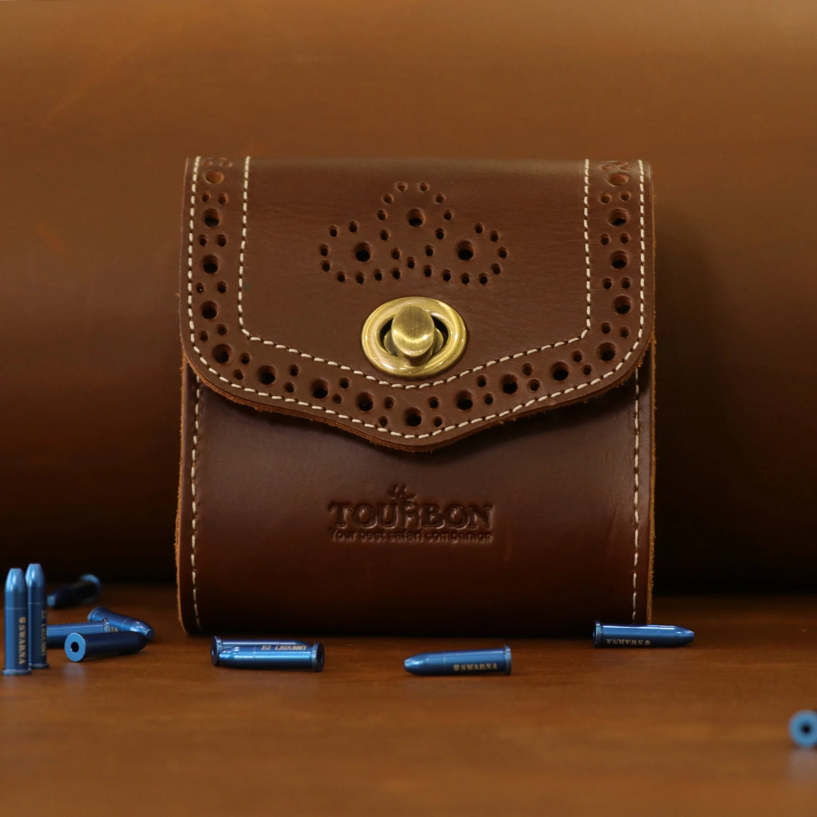 

Tourbon Shooting Leather .22LR .38 .45 Ammunition Holder Ammo Shells Waist Pouch Bullet Slingshot Steel Balls Carrier Hunting