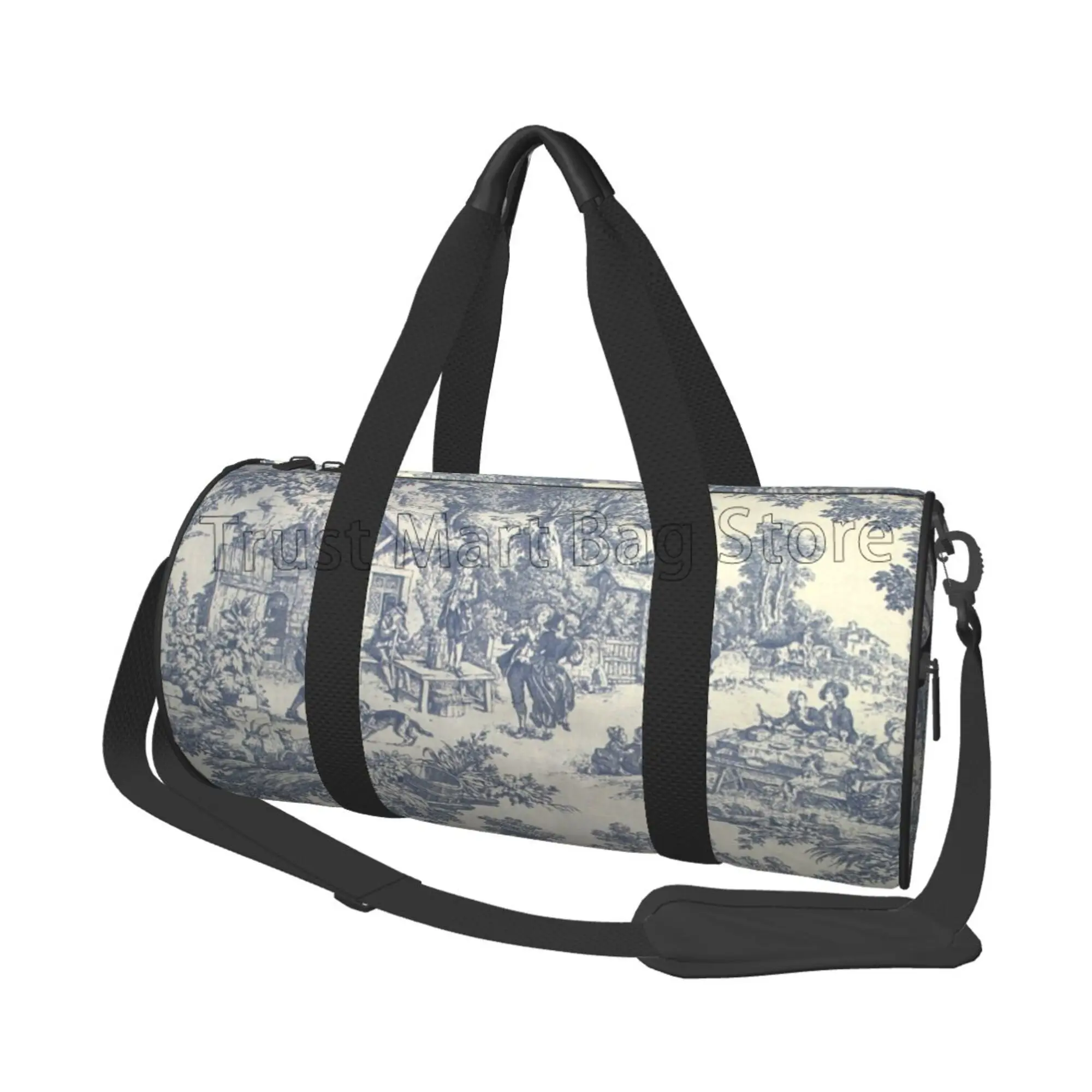 Bolsa De viaje De Toile De Jouy, bolso cruzado De gran capacidad, ideal para fin De semana, equipaje De mano, Unisex