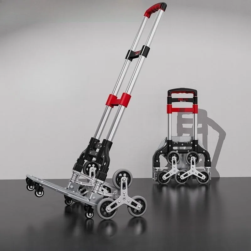 

Cargo handling telescopic full folding trolley truck portable, labor-saving and silent
