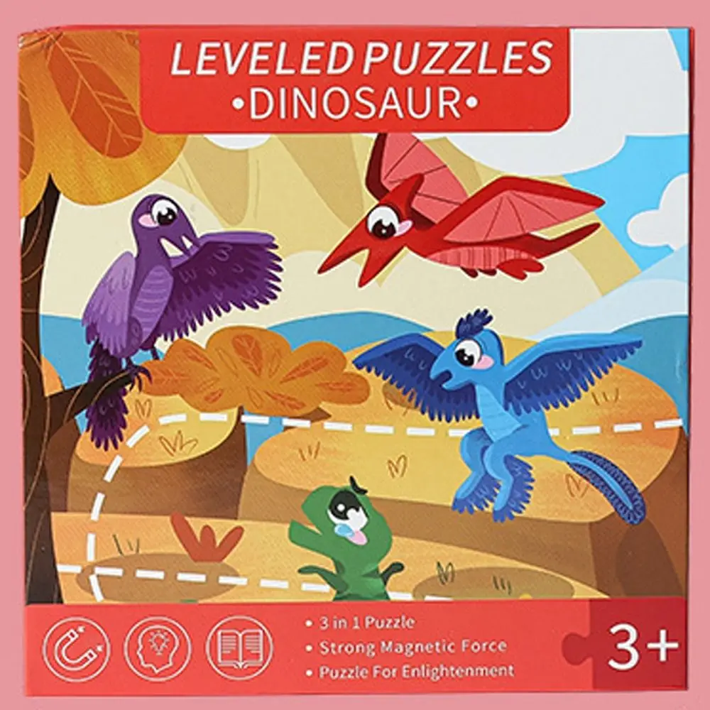 

Handmade Magnetic Quiet Book Paper Repeated Pasting Dinosaur Sticker Book Cartoon Hand Ledger DIY Busy Book Children