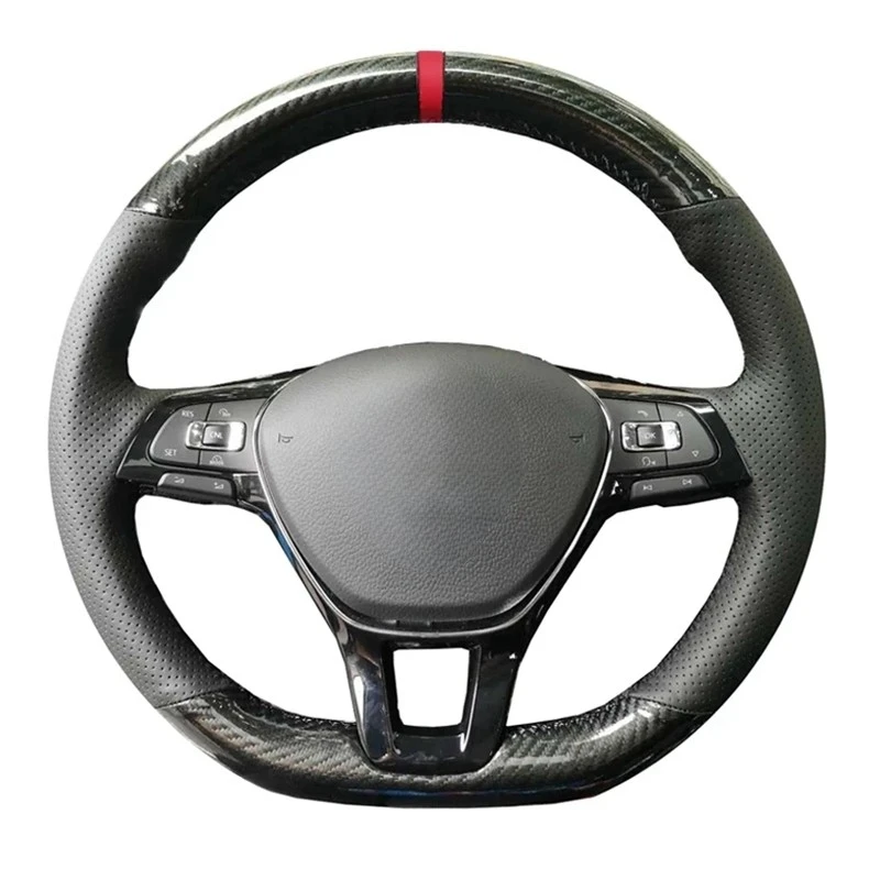 Anti-Slip Wildleder Leder Auto Lenkrad Geflecht Abdeckung Für Volkswagen VW Golf7 Mk7 Neue Polo Jetta Passat B8 Tiguan Sharan