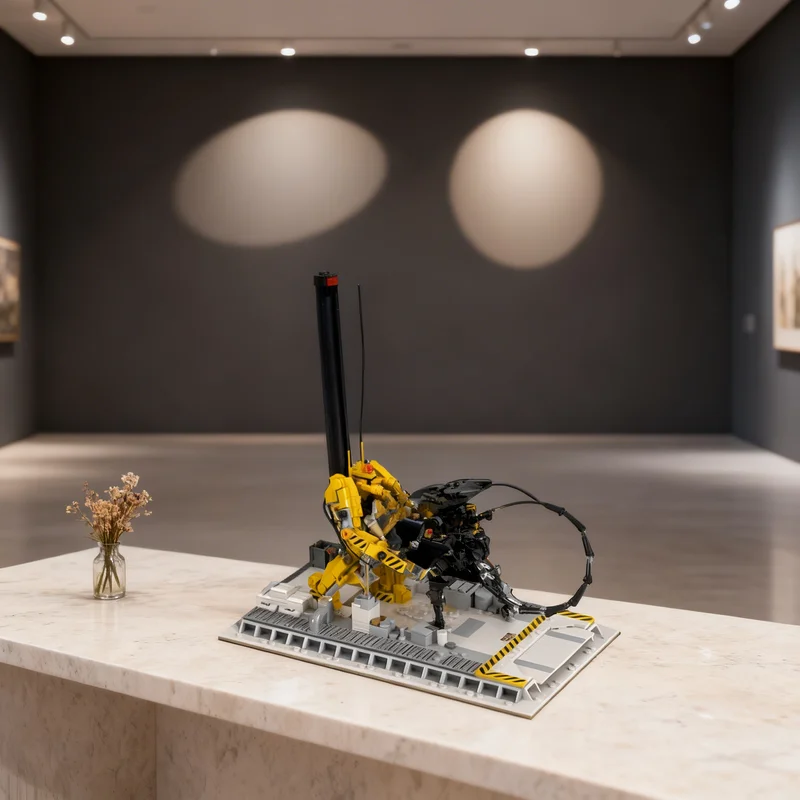 

Набор из 900 деталей MOC: Серия микро-диорам «Чужие» — Модель «Рипли против Королевы Чужих», конструктор, подарок, креативный коллекционный декор для демонстрации