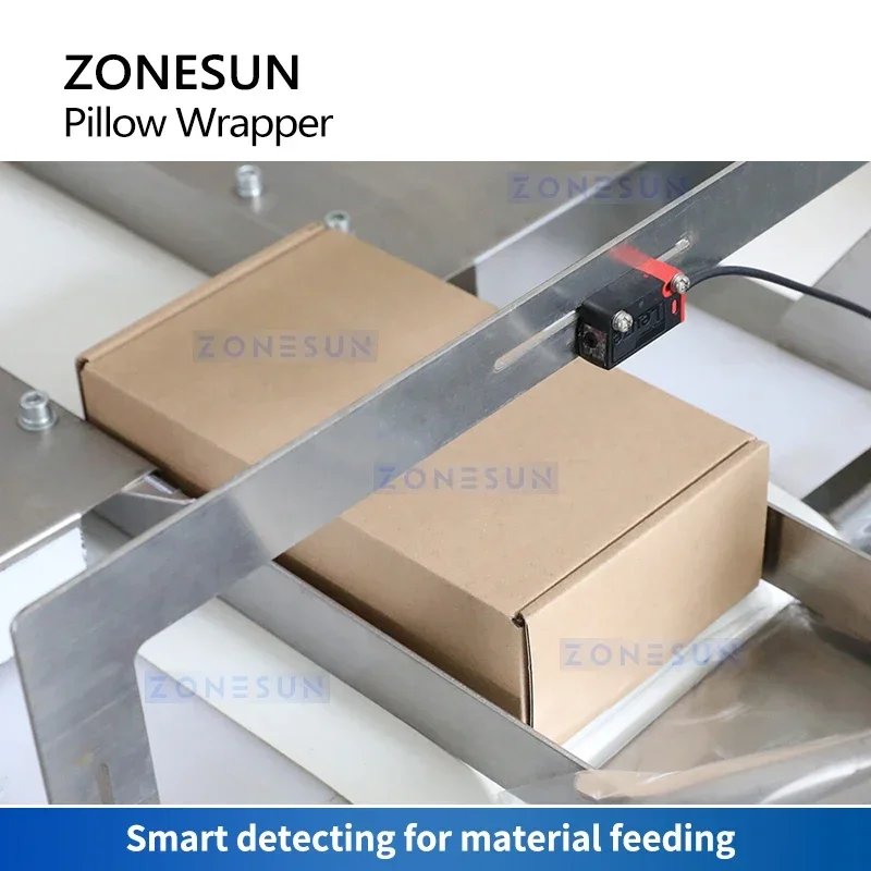 ZONESUN Confezionatrice automatica per cuscini Alimenti Verdura Frutta Confezionatrice per sacchetti con flusso orizzontale ZS-ZB600X