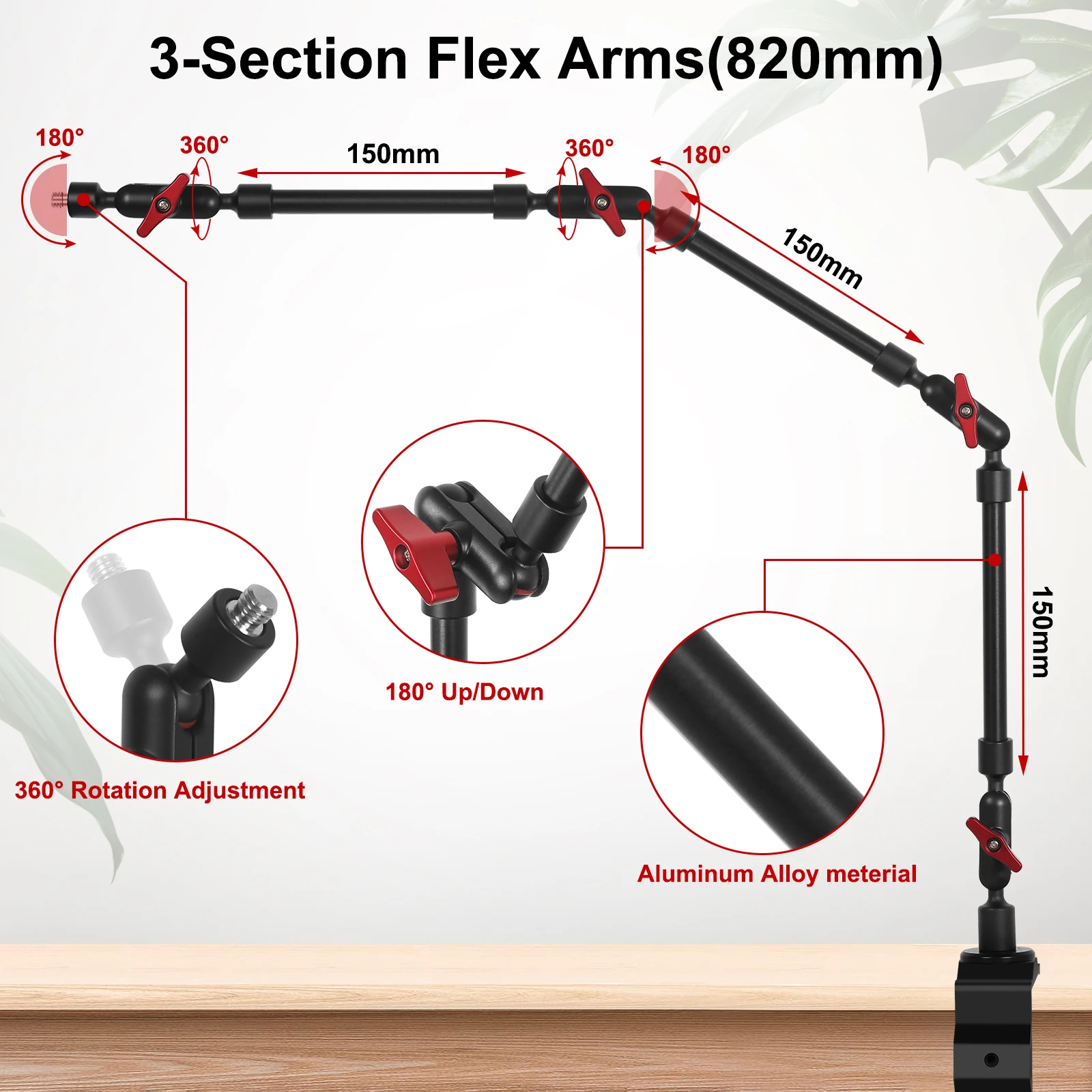 NEWACALOX Circuit Board Holder Hot Air Gun Stand Long Handle Soldering Third Hand for Clamping PCB Soldering Desoldering Rework