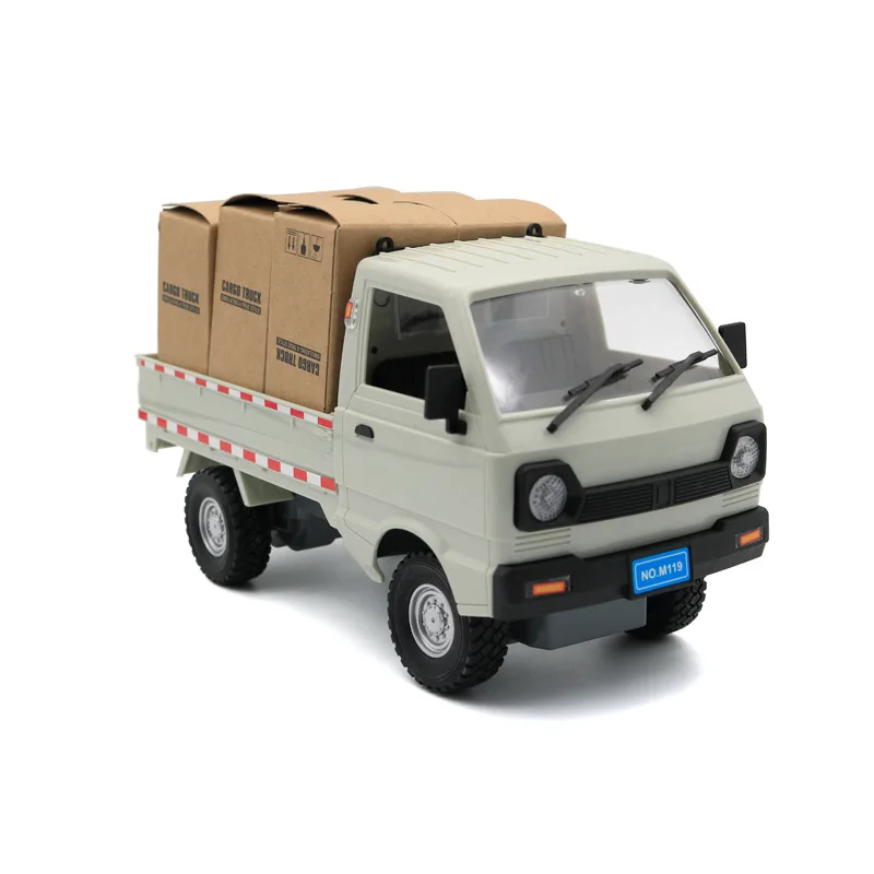 Simulação de controle remoto caminhão com baterias recarregáveis, RC Van modelo brinquedo, carro infantil, uso para meninos, presentes infantis, 1:16