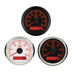 Universal 52mm Tachometer RPM Gauge 0-3000RPM 0-4000RPM 0-6000RPM 0-8000RPM with Red Backlight for Auto Boat Motorcycle 9-32V