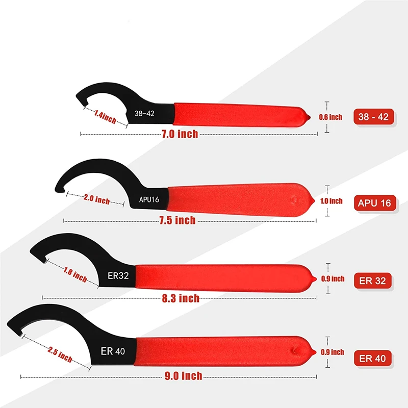 Llave tipo C APU13 APU16 ER25 ER32 ER40 para herramientas de torno CNC, tuerca de sujeción, llave central de mecanizado de acero de alto carbono