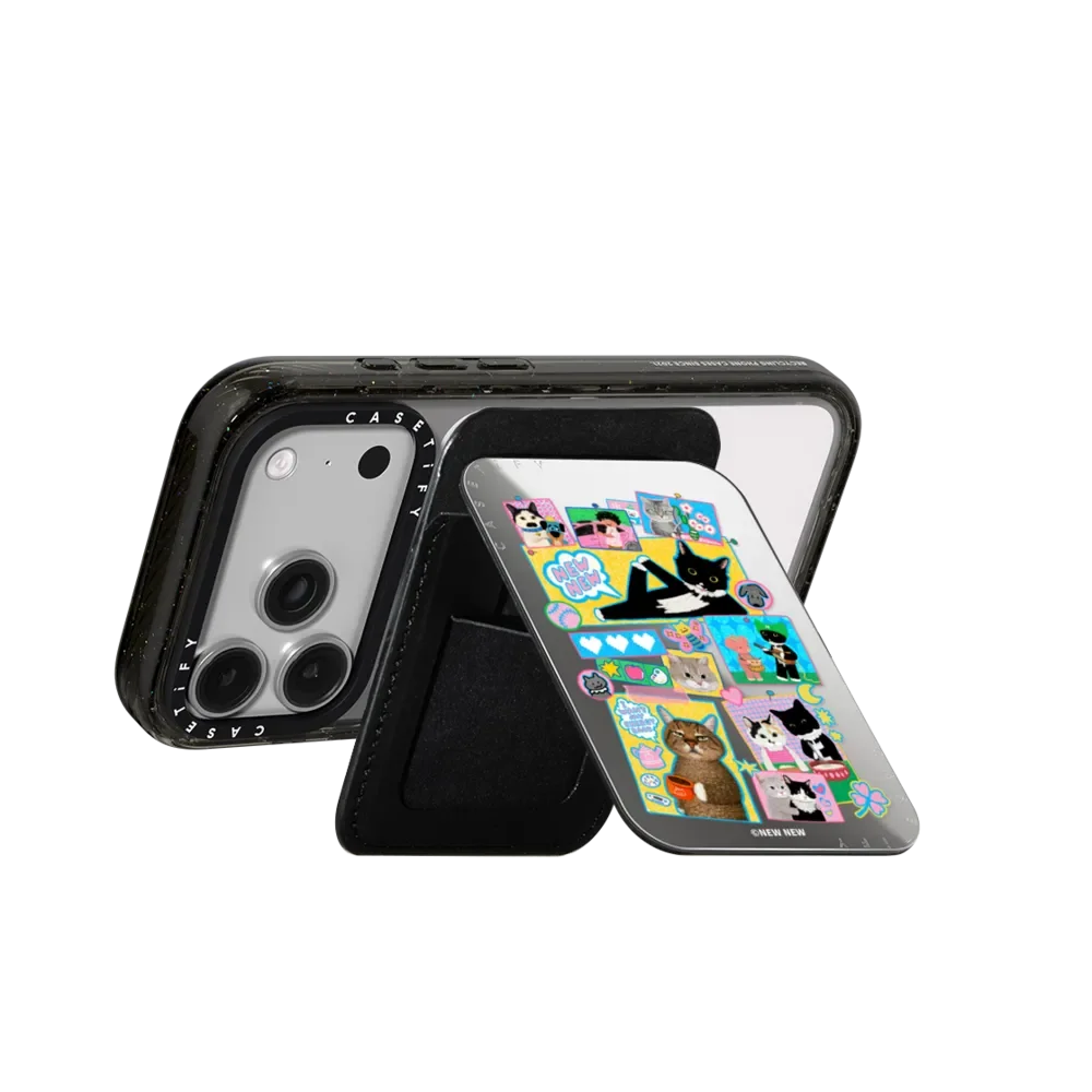CASETiFY Lin Gattino Serie Diary Fragments Magnetic Phone Holder Card Pack for iPhone17 16 15 14 13 12 11for Samsung S25 S26 A57 view 5
