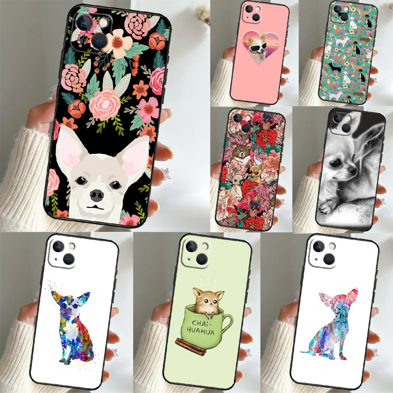تشيهواهوا وجه الأزهار الكلب حقيبة لهاتف سامسونج جالاكسي S25 الترا S23 S22 S21 S24 الترا S9 S10 S20 زائد S25 FE غطاء الهاتف #1