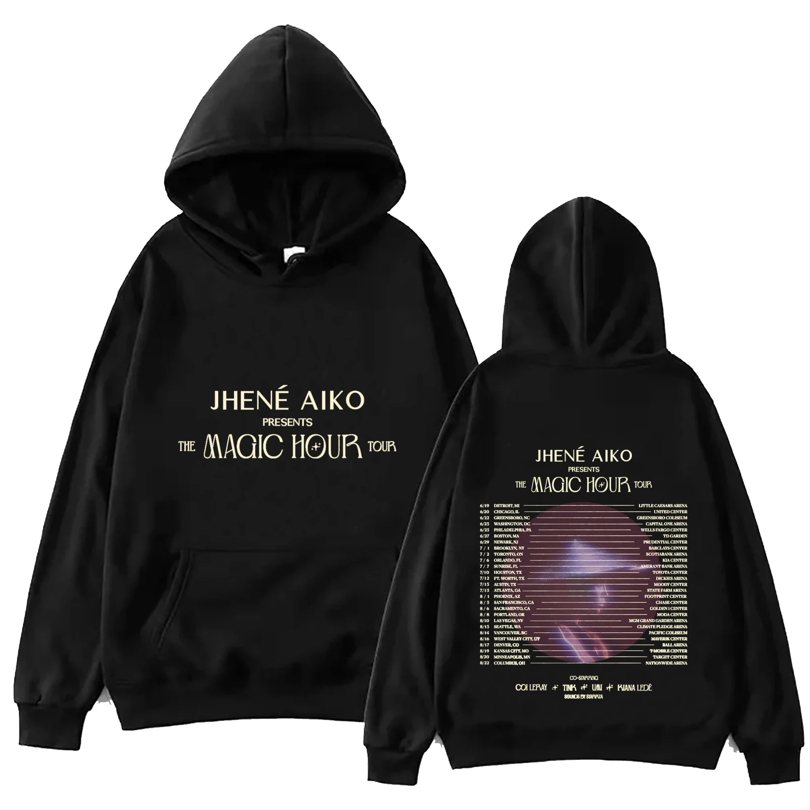 

Jhene Aiko The Magic Hour Tour 2024 Hoodie Tops Long Sleeve Sweatshirt Music Fans Gift Spring Summer Printing Regular