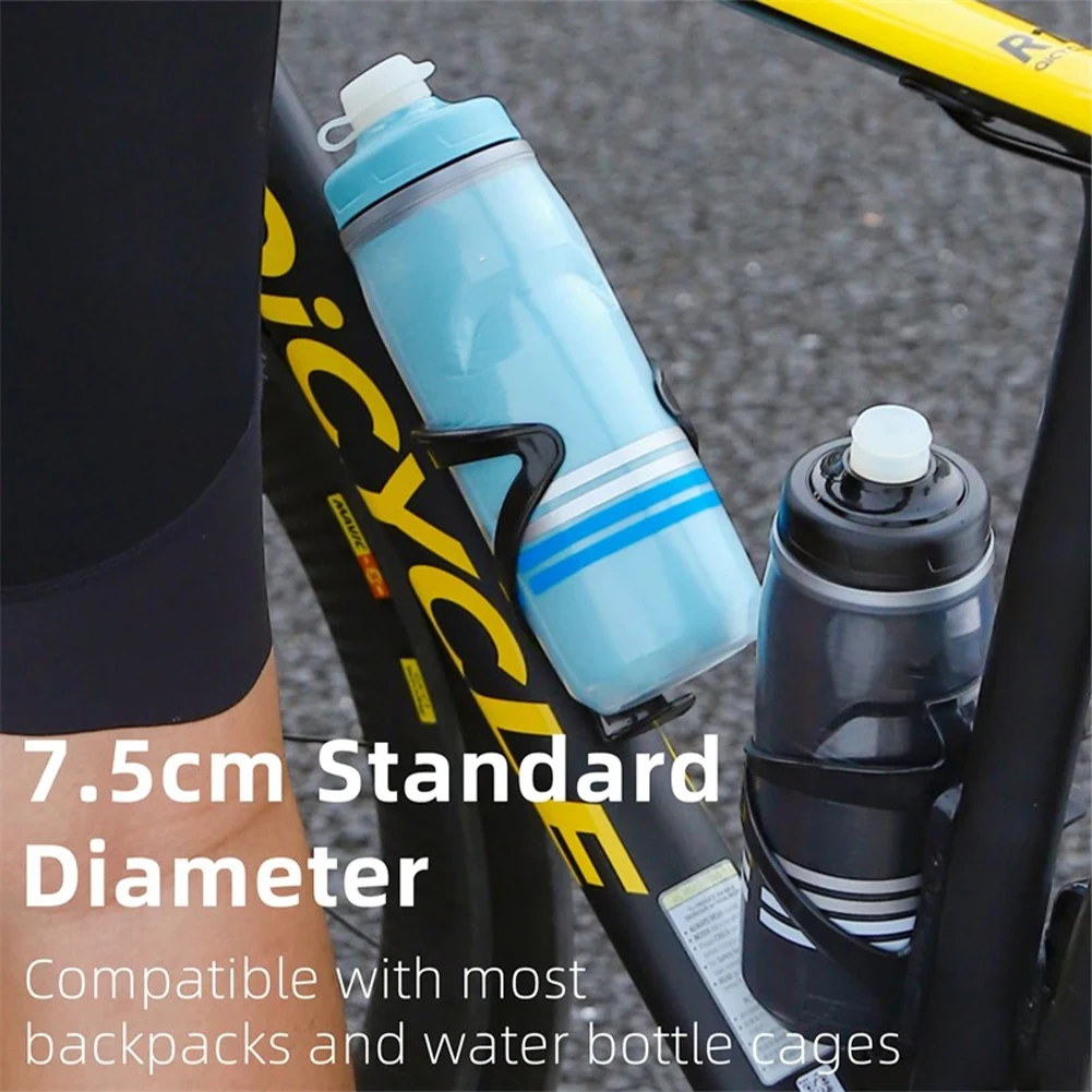 Insulated Bike Water Bottles 620ML Leak-Proof Squeezer Cup Keep Cool/ Warm Cycling Water Bottle For Women Men Sports Cycling