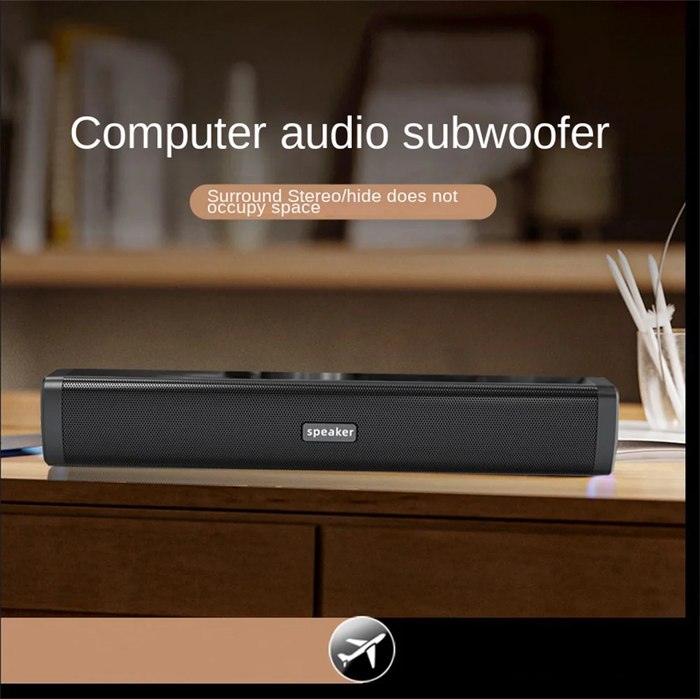 

Computer Speakers Bluetooth Wired Loudspeaker Surround Soundbar Speaker Stereo Subwoofer Sound Bar for Laptop Notebook PC