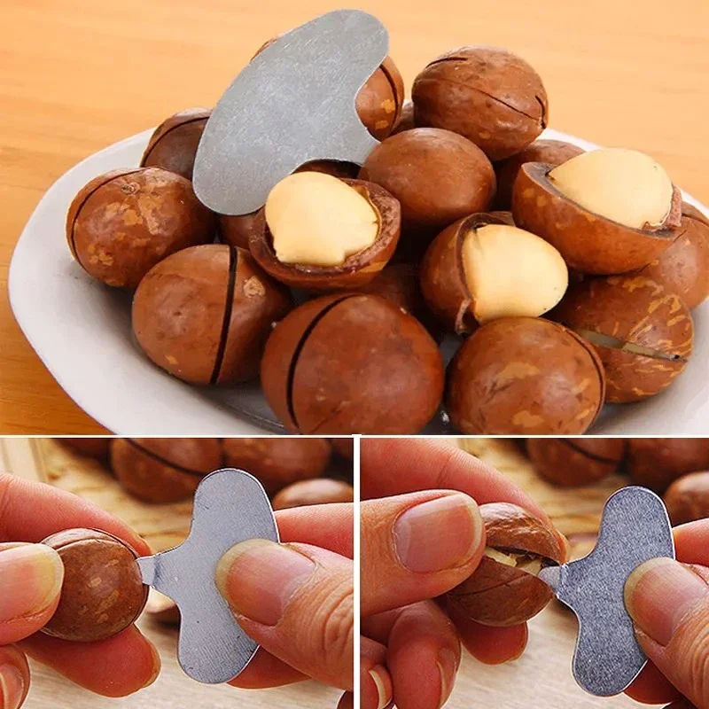 Mini Nut Sheller Tool Stainless Steel Macadamia Walnut Opener Pecan Shell Opening Portable Camping Kitchen Accessories Nut Tools