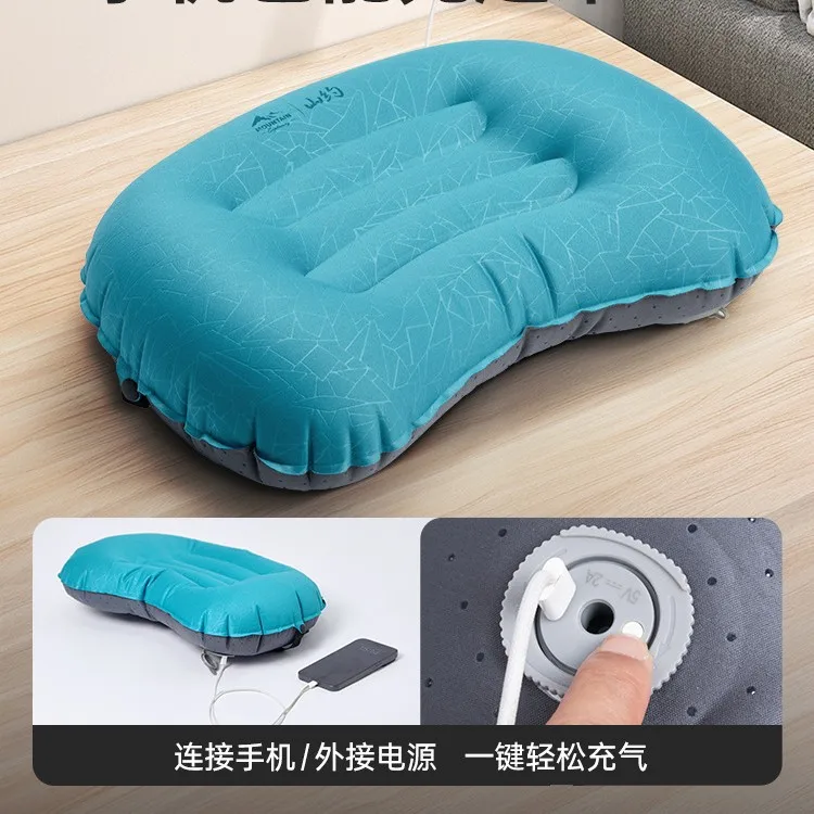 

Shanyue Inflatable Pillow Portable Travel Neck Pillow for Camping Airplane Sleeping Support