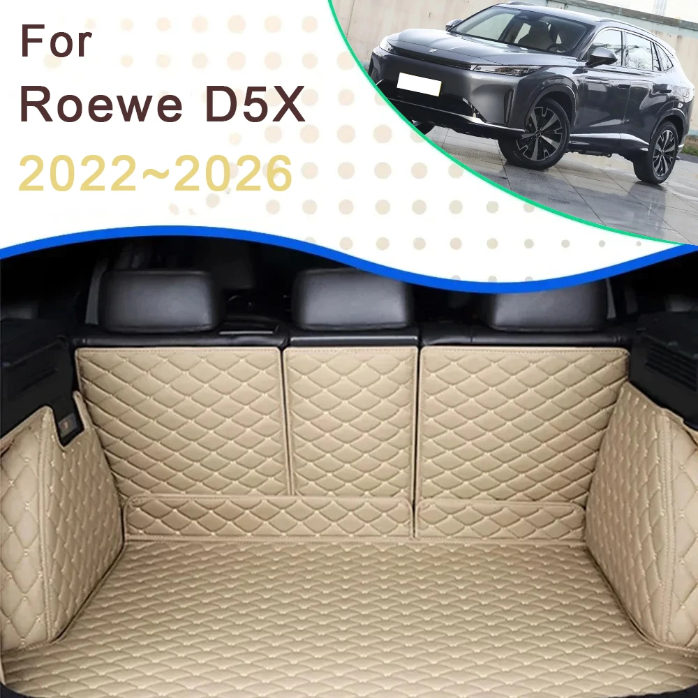 

Car Rear Trunk Mats For Roewe D5X DMH PHEV 2022 2023 2024 2025 2026 Leather Fully Surrounded Mat Tray Carpet Accessorie Interior