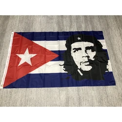 cuba revolution hero EI CHE Ernesto Guevara Flag 90x150cm Cuba flag double penetration polyester hanging banner for decoration