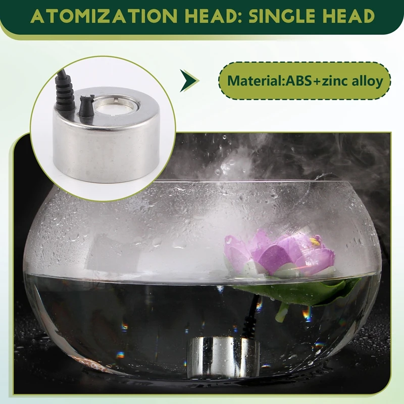 Ultrasonic Mist Maker Aluminum Mist Fog Maker For Water Fountain Pond Rockery Fish Tank Vase Birdbath 350Ml/H Mini 20Mm