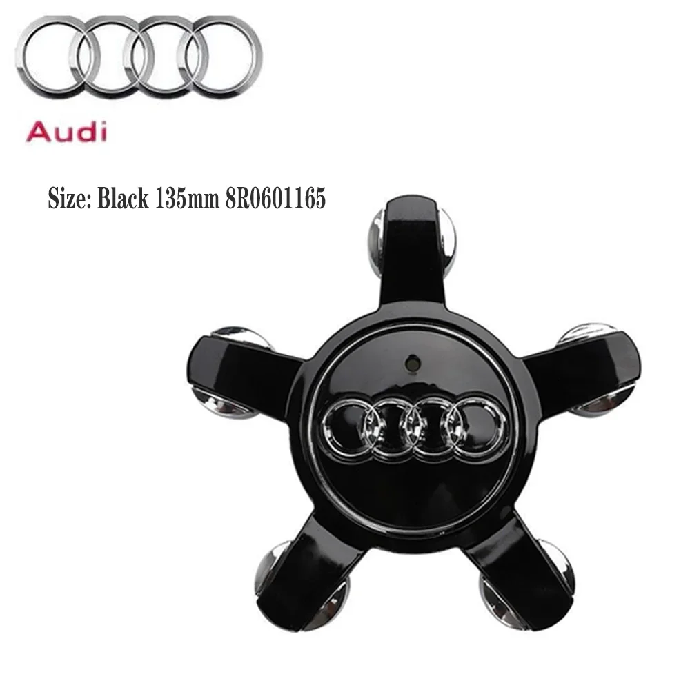 4 Stück 135mm Auto-Styling Radnabenkappen Emblem 8R0601165 4F0601165N für Audi A1 A3 A4 A5 A6 A7 Q3 Q5 Q7 TT B5 B6 B7 8P