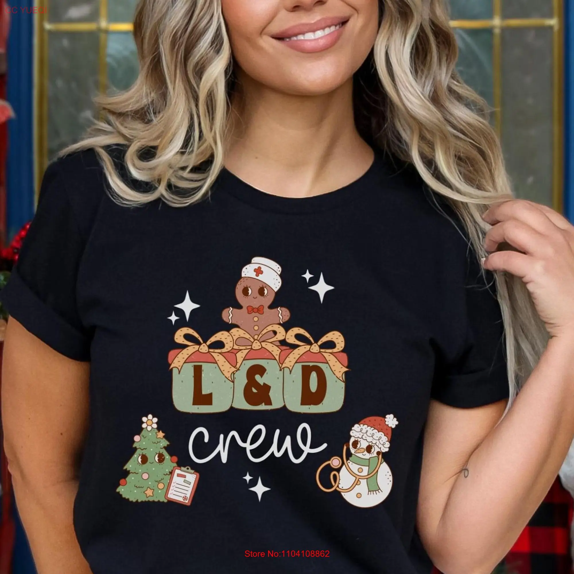 Labor And Delivery Nurse Christmas T Shirt L D for Unit long or short sleeves