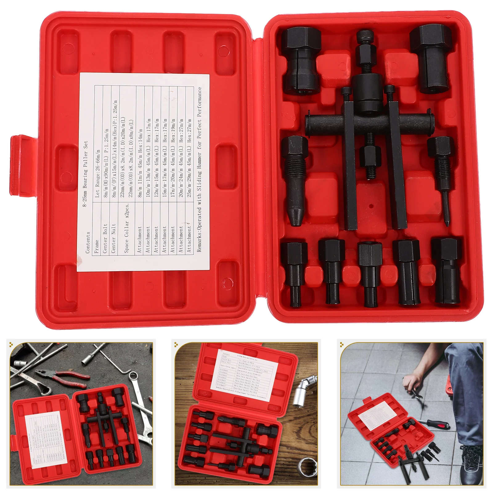 

10 Pcs Motorcycle Bearing Removal Tools Practical Puller Disassembly Repair Long Service Life Good Toughness Not Easy Damage