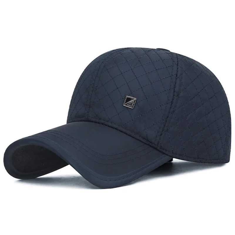 

Кепка Snapback, новые зимние плюшевые утолщенные теплые бейсболки для мужчин, морозостойкие наушники, шапки для пожилых людей среднего возраста, хлопковая шапка для папы