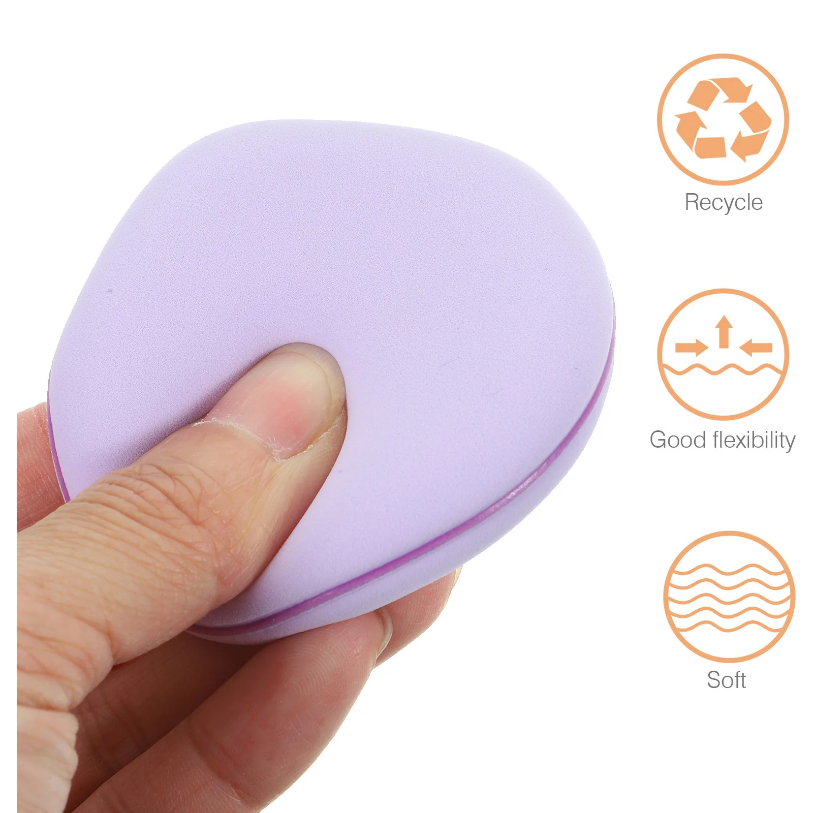 4 spugne rotonde per polvere per trucco, applicatore premium, spugna per miscelazione viso, per fondotinta, correttore, crema