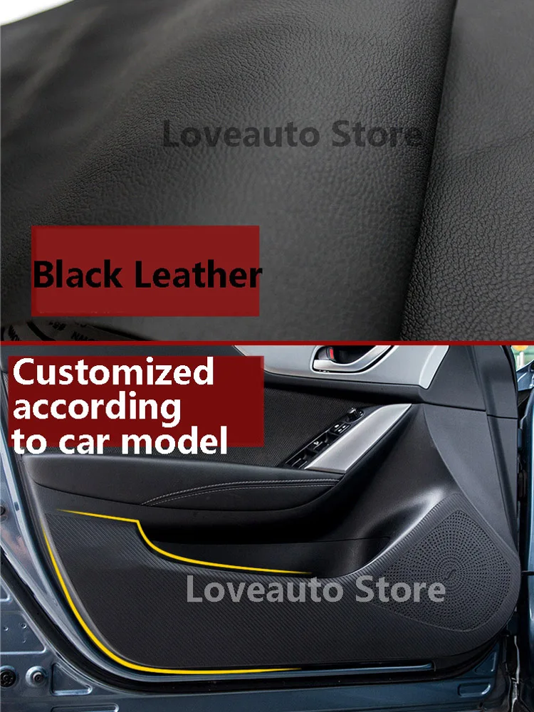 For Skoda Rapid / Rapid Spaceback Car Door Anti Kick Protector Pad Leather Door Plank Mat Cover Sticker Accessories 2021 2020