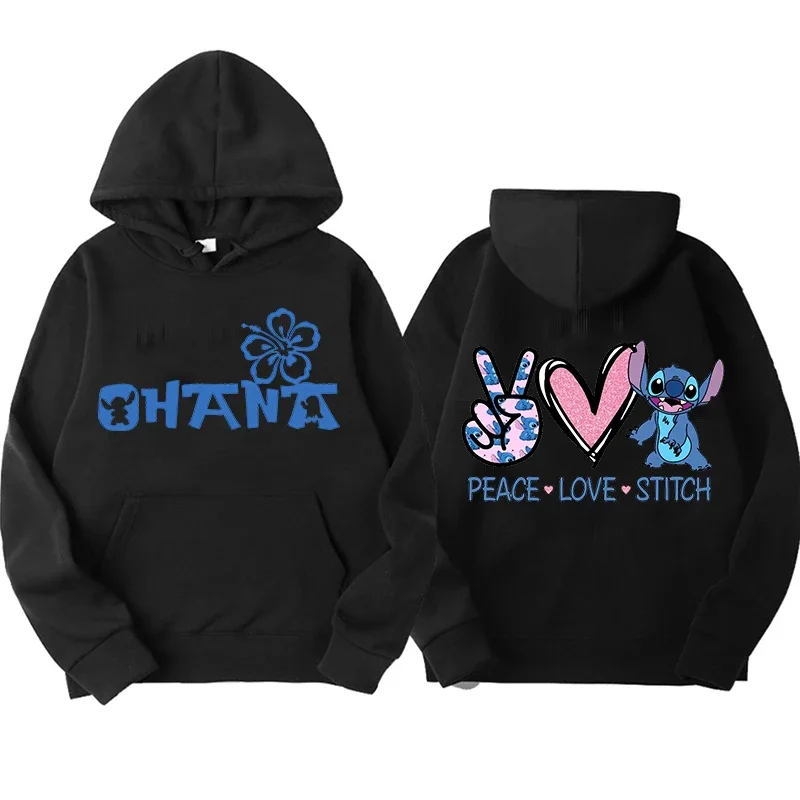 

Women Men Harajuku Hoodies Cute Lilo Stitch Disney Sweatshirt New Cartoon Y2k Gothic Streetwear 2000s Anime Manga Hoody Female